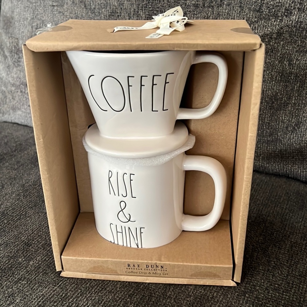 Rae Dunn Coffee and Rise & Shine Mugs